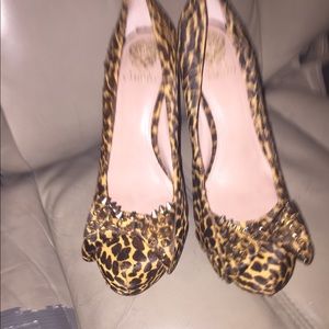Vince Camuto size 9 1/2. Spiked leopard